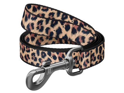 WAUDOG vodítko nylon Leopard (L-XXL/122cm/2,5cm)