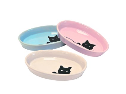 Nobby keramická miska pro kočky oválná WILSON růžová 120 ml