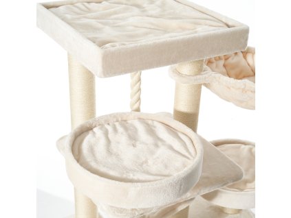 Škrabadlo pro kočky VAGO 79 x 59 x 162 cm krémová