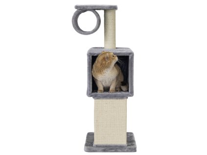 Škrabadlo pro kočky FINA 40 x 35 x 101 cm šedá