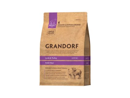 Grandorf granule pro psy Adult Maxi - Jehně a krocan 3kg