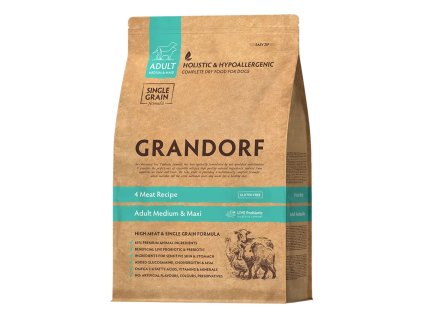 Grandorf granule pro psy Adult Medium & Maxi - 4 druhy masa 10kg