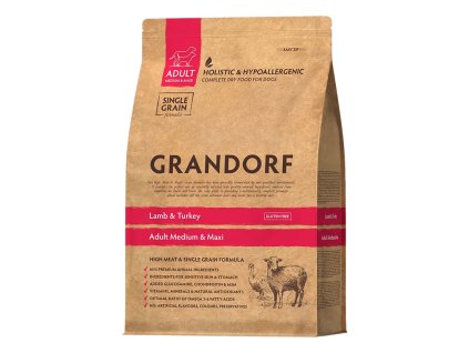 Grandorf granule pro psy Adult Medium & Maxi - Jehně a krocan 10kg