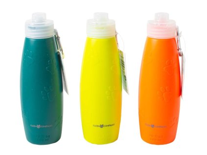 Farm Company silikonová lahev s karabinou (Varianta Oranžová)