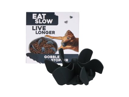 Eat Slow Live Longer zpomalovací Spirála do misky šedá