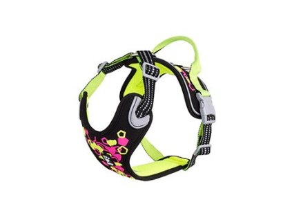 Postroj Hurtta Weekend Warr.Neon II lékořicový 55-70