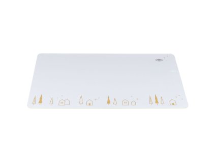 Vánoční prostírání s motivem, 44 x 28 cm, bílá/zlatá