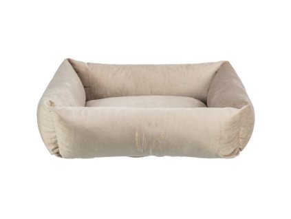 Vánoční sametové lůžko LIVIA, s výšivkou, béžová (Velikost vánočního lůžka LIVIA 100 x 70 cm)