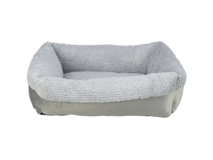 Vánoční sametové lůžko LIVIA Soft s hebkým okrajem, šedá (Velikost vánočního lůžka LIVIA 100 x 70 cm)