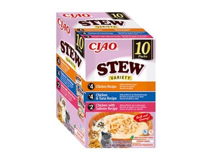 Churu Cat BOX Stew Chick.&Chick.Tuna&Chick.Salm.10x40g