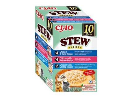 Churu Cat BOX Stew Chic.Tuna&Chic.Salm&Chic.Scal10x40g