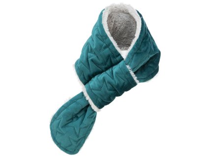 Vánoční šál pro psy, L: 90 cm, samet/plyš, lila/zelená