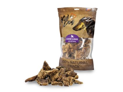 KIDDOG 100% Natural Snack, jehněčí plíce 2-4 cm / 300 g