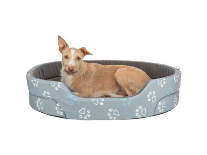 Pelech JIMMY Basic Edition, oválný, bavlna/fleece, světlešedá/tmavěšedá (Velikost 95 x 85 cm)