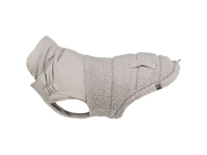 Zimní vesta AJOU s kožíškem, šedá (Velikost vesty AJOU M: 45cm, hruď: 52-63cm, krk: 49cm)