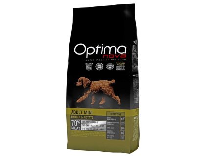 OPTIMAnova Dog Adult Mini Digestive Rabbit & Potato GF 2 kg