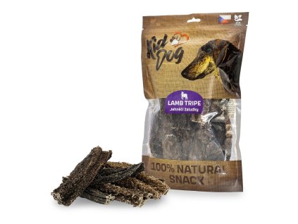 KIDDOG 100% Natural Snack, jehněčí žaludek, 12 cm / 300 g