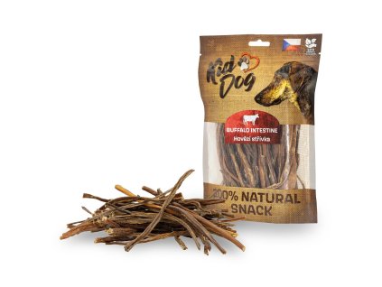 KIDDOG 100% Natural Snack, hovězí střívka tenká 12 cm / 120 g