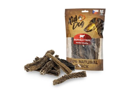 KIDDOG 100% Natural Snack, hovězí žaludek (dršťky) 12 cm/ 100 g