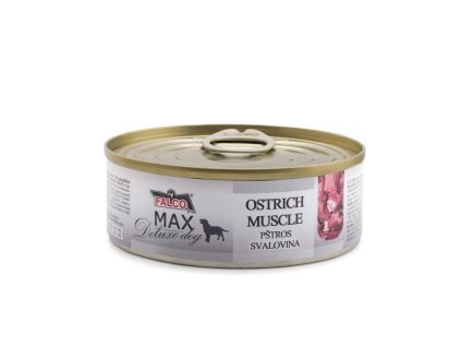 MAX Deluxe Dog pštros svalovina, konzerva 80 g