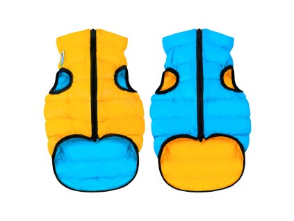 AiryVest bunda pro psy žlutá/modrá M 40
