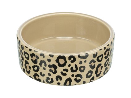 Keramická miska LEO, 0,3 l/ 12 cm, hnědá/leopardí