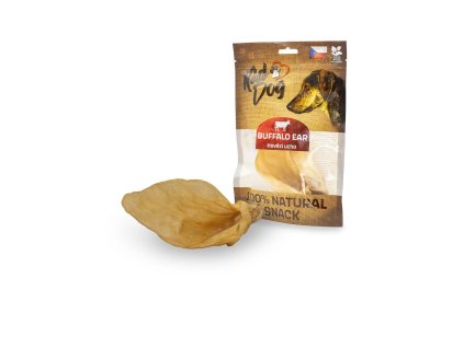 KIDDOG 100% Natural Snack, hovězí ucho přírodní 20 cm / 55 - 60 g