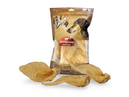 KIDDOG 100% Natural Snack, hovězí ucho přírodní 5 ks / 250 g