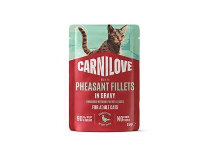 Carnilove Cat Pouch Gravy Pheasant+Rasp.Leaves 85g