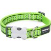 Red Dingo obojek reflexní – Bones Lime – 12 mm x 20-32 cm