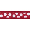 Red Dingo vodítko – White Spots on Red – 25 mm x 1,8 m