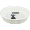 Keramická miska s černou kočkou, s okrajem bílá 0,25 l/13 cm