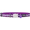 Red Dingo obojek pro kočky – White Spots on Purple – 12 mm