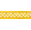 Red Dingo obojek – Gingham Yellow – 15 mm x 24-36 cm