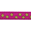 Red Dingo obojek – Stars Lime on Hot Pink – 15 mm x 24-36 cm