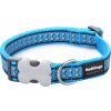 Red Dingo obojek reflexní – Bones Turquoise – 20 mm x 30-47 cm