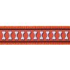 Red Dingo obojek reflexní – Bones Orange – 25 mm x 41-63 cm