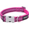 Red Dingo obojek reflexní – Bones Hot Pink – 25 mm x 41-63 cm
