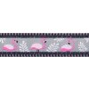 Red Dingo postroj – Flamingo Grey – 12 mm x 30-44 cm