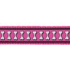 Red Dingo postroj reflexní – Bones Hot Pink – 15 mm x 36-54 cm
