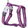 Red Dingo postroj – Daisy Chain Purple – 25 mm x 56-80 cm