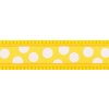 Red Dingo postroj – White Spots on Yellow – 25 mm x 56-80 cm
