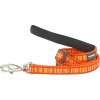 Red Dingo vodítko – Lotzadotz Orange – 15 mm x 1,8 m