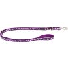 Red Dingo vodítko přepínací – White Spots on Purple – 12 mm x 2 m