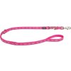 Red Dingo vodítko přepínací – Paw Impressions Hot Pink – 15 mm x 2 m