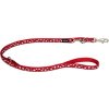Red Dingo vodítko přepínací – White Spots on Red – 20 mm x 2 m
