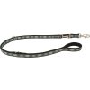 Red Dingo vodítko přepínací – Paw Impressions Black – 25 mm x 2 m