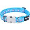 Red Dingo obojek – Flamingo Turquoise – 20 mm x 30-47 cm