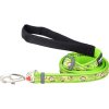 Red Dingo vodítko – Monkey Lime Green – 12 mm x 1,8 m