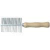 Hřeben Country dřevo + kov oboustranný